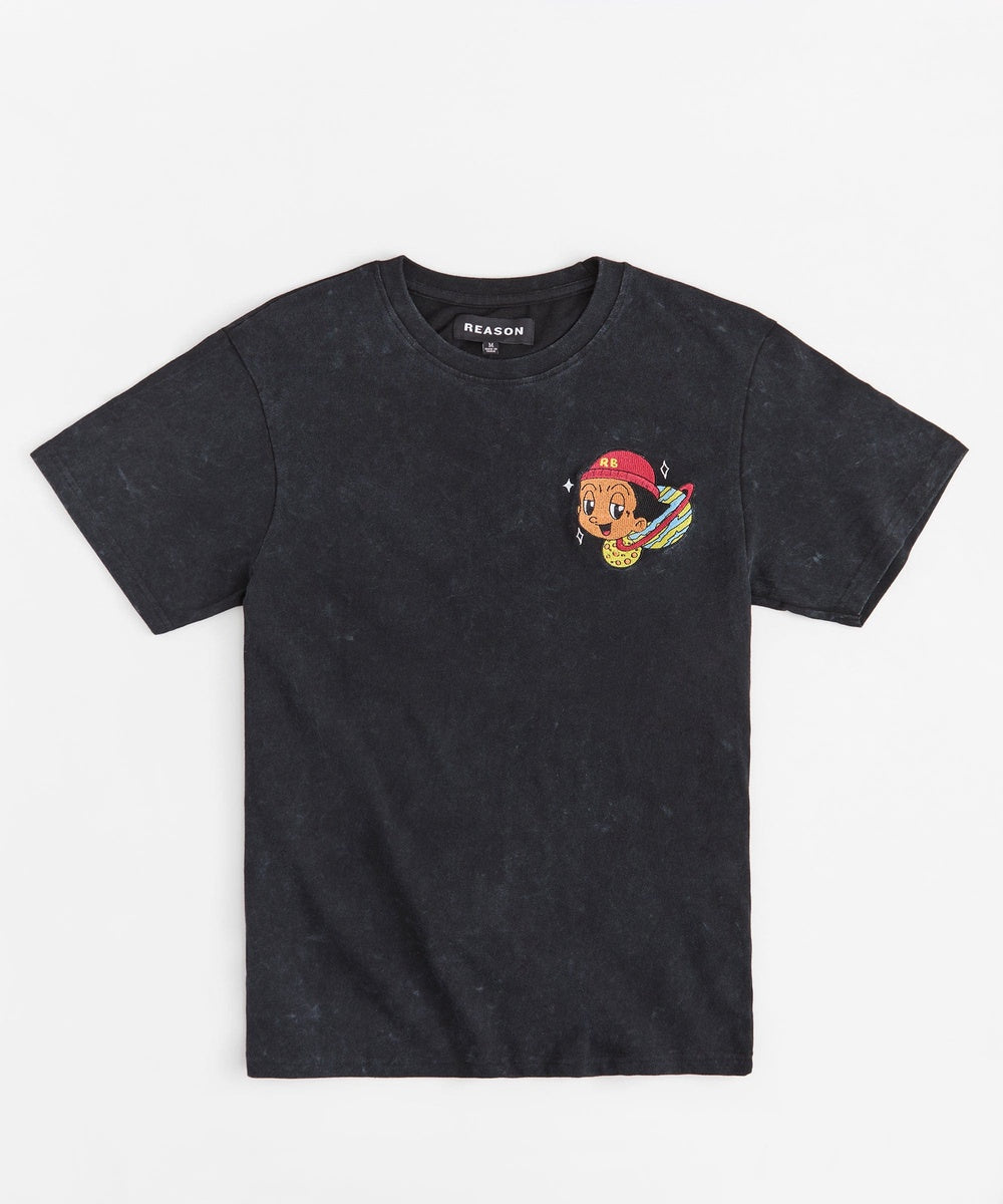 Take What's Yours Embroidered Short Sleeve Tee - Charcoal