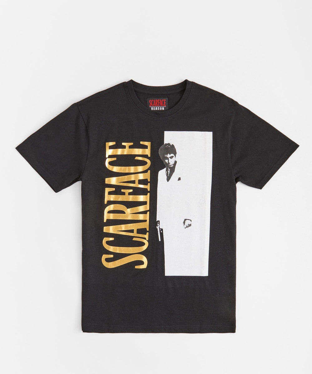 Scarface Gold Foil Short Sleeve Tee - Black