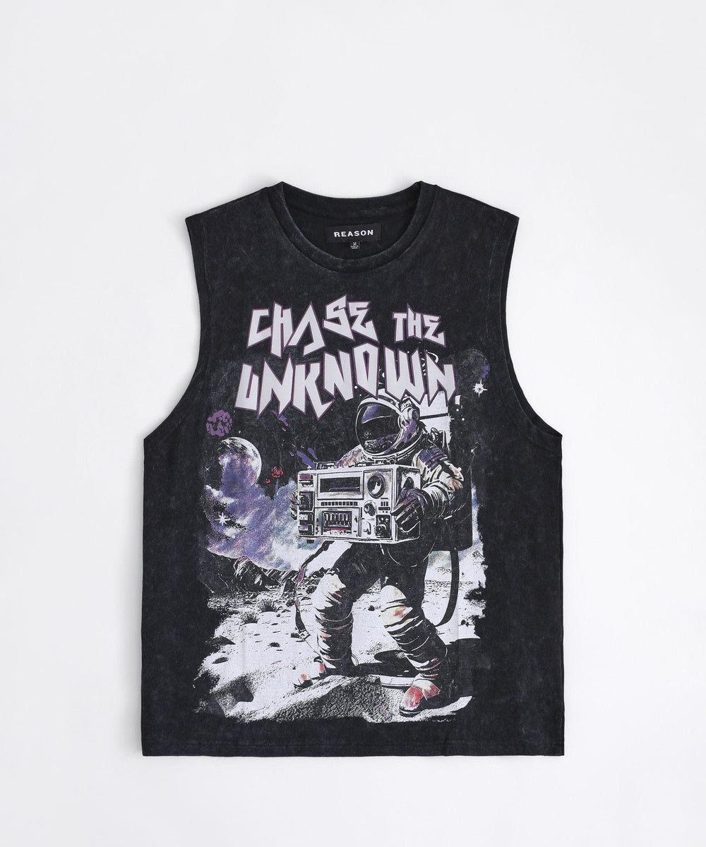 Chase the Unknown Muscle Tee - Black