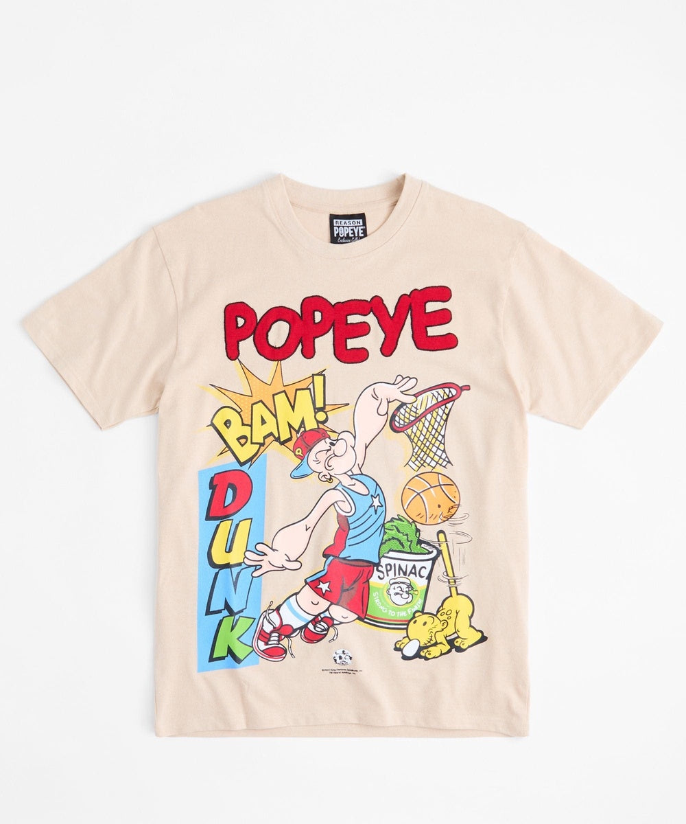 Popeye Dunk Short Sleeve Tee - Khaki