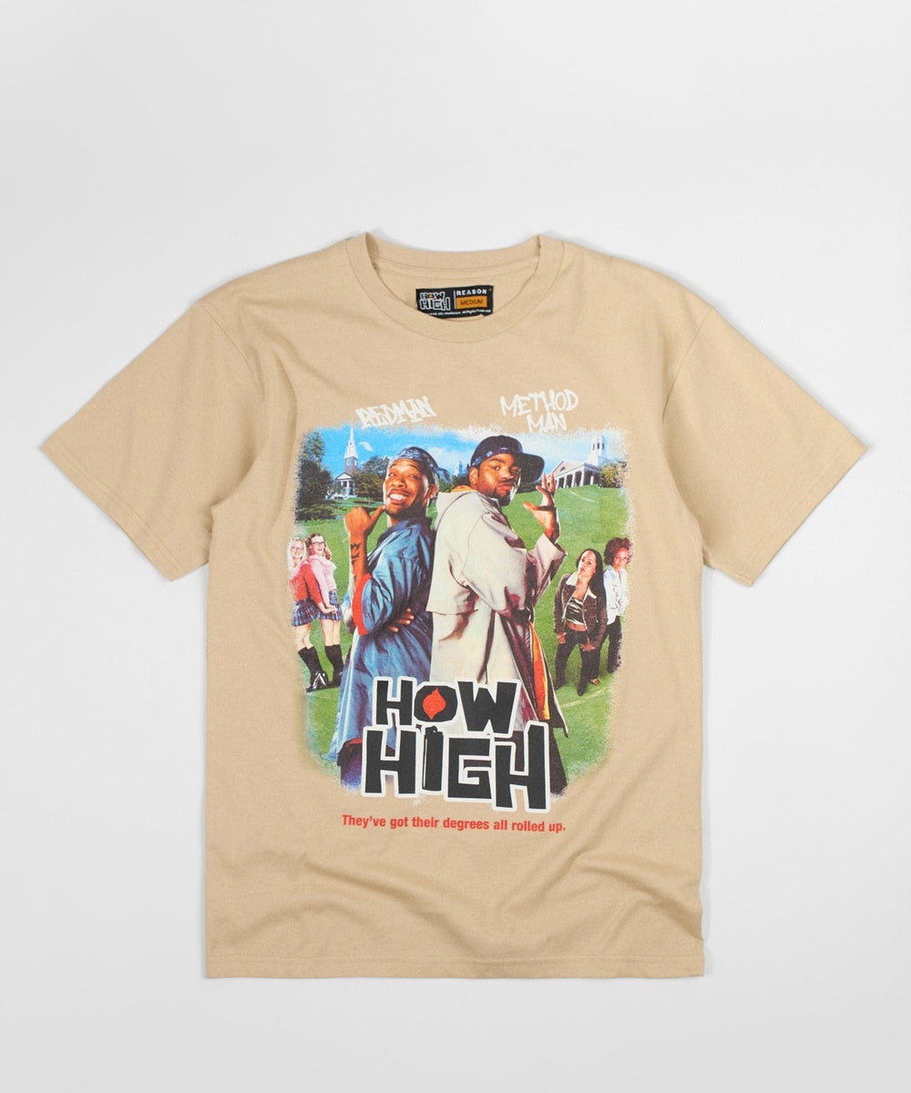 How High Poster Short Sleeve Tee - Sand