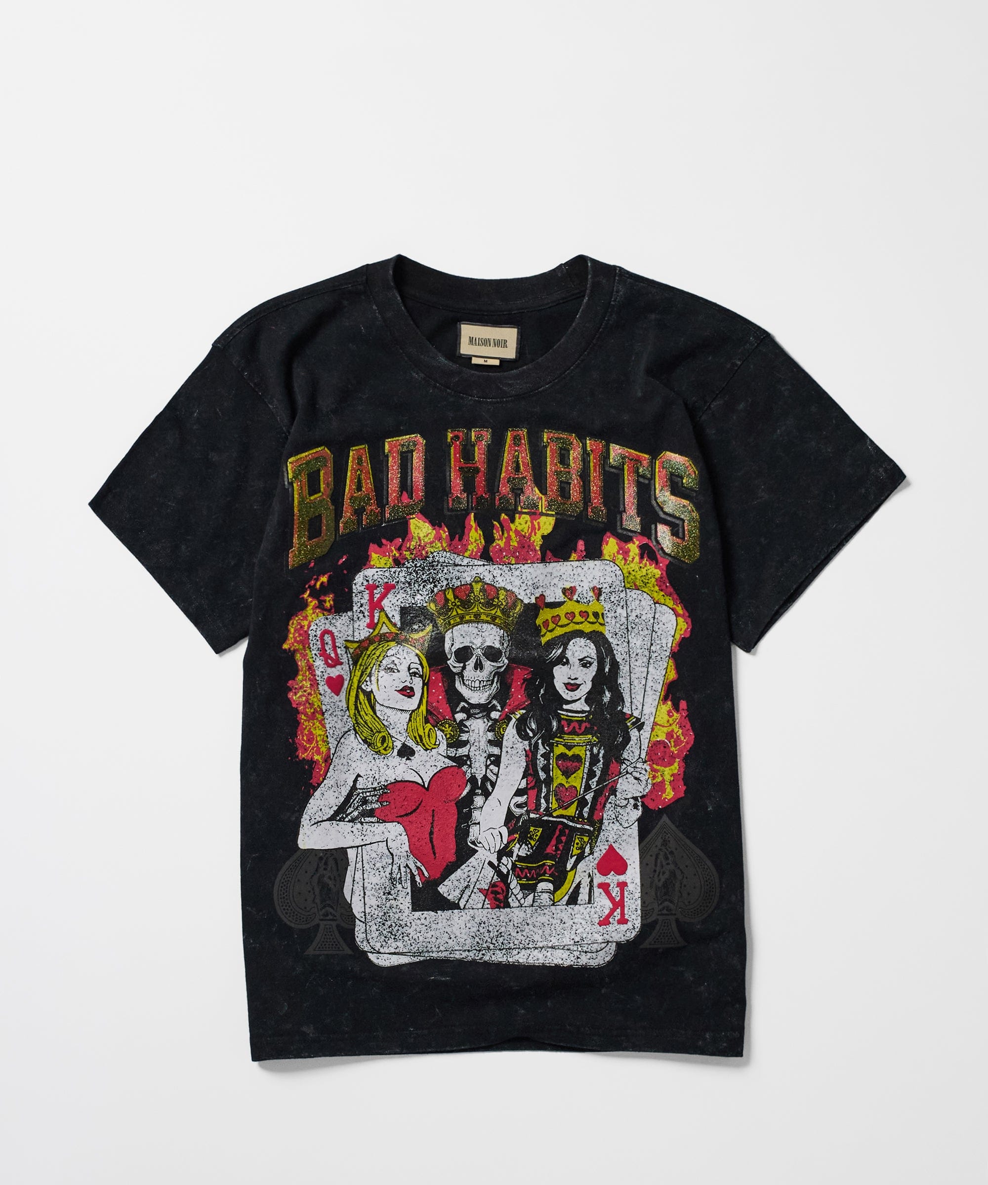 Bad Habits Washed Short Sleeve Tee - Black