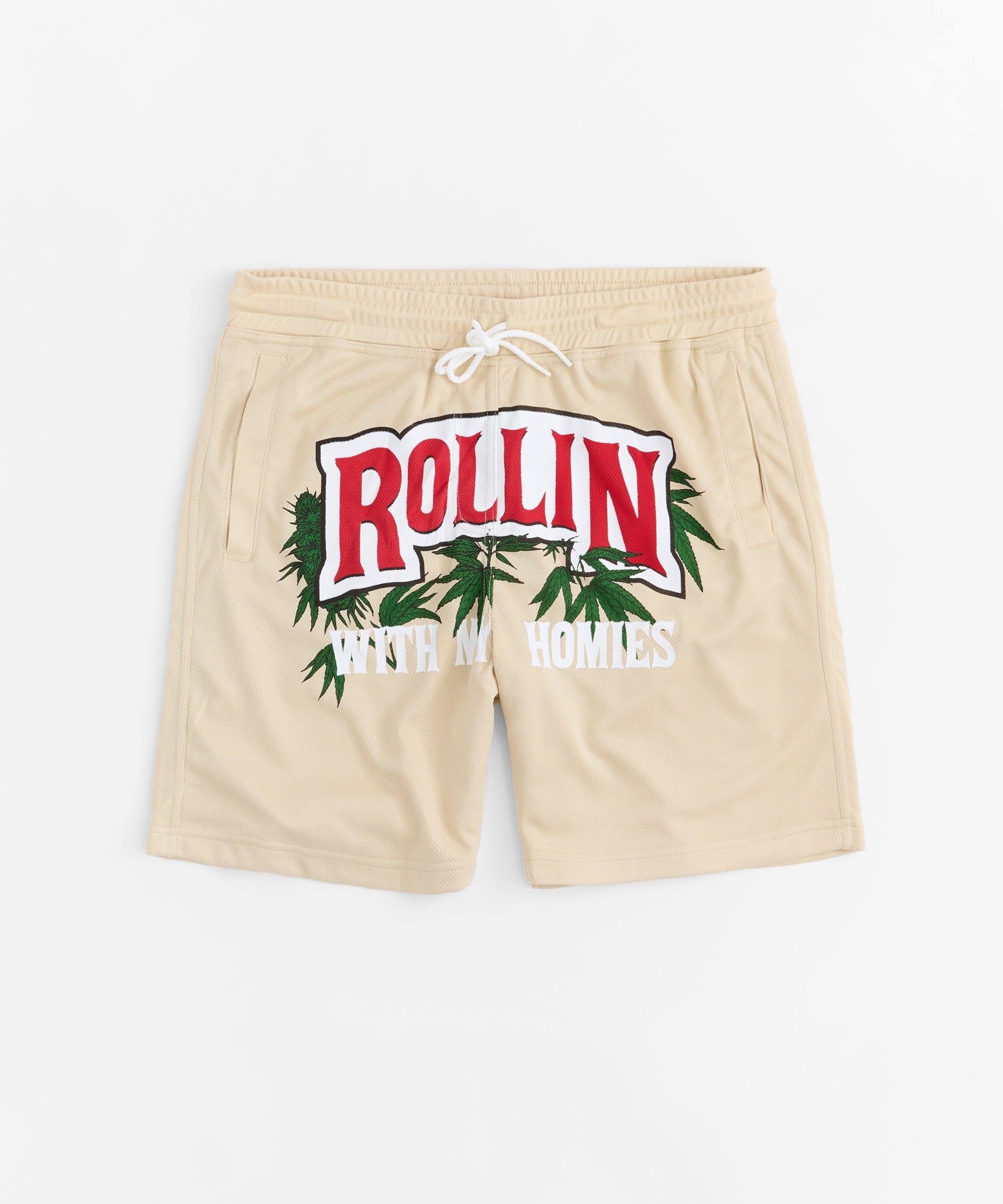 Cheech & Chong Rollin Mesh Short - Khaki