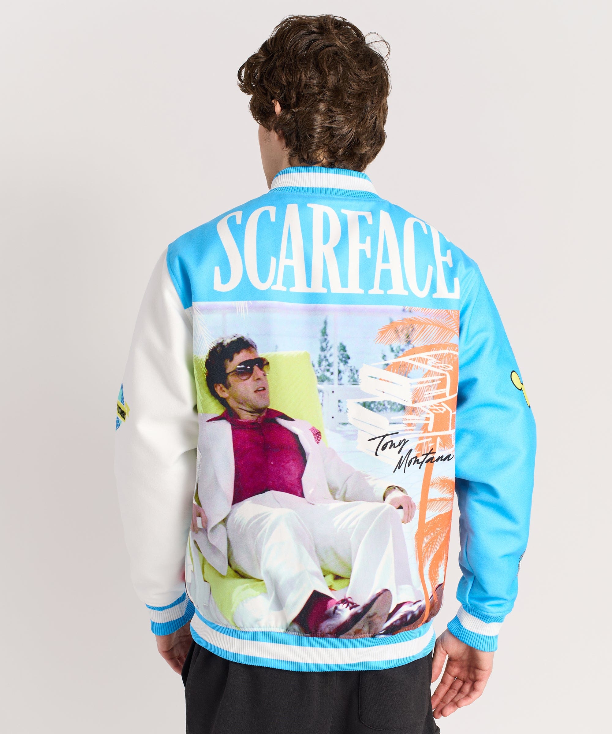 Scarface Retro Varsity Jacket - Blue